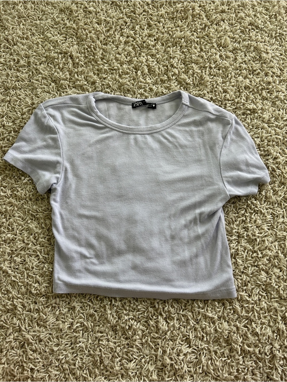 Zara Women’s Small Light Purple Cropped Shirt